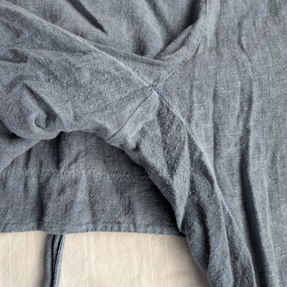 Made In Italy Adjustable Linen Blend Jumper - Picture 11 of 12